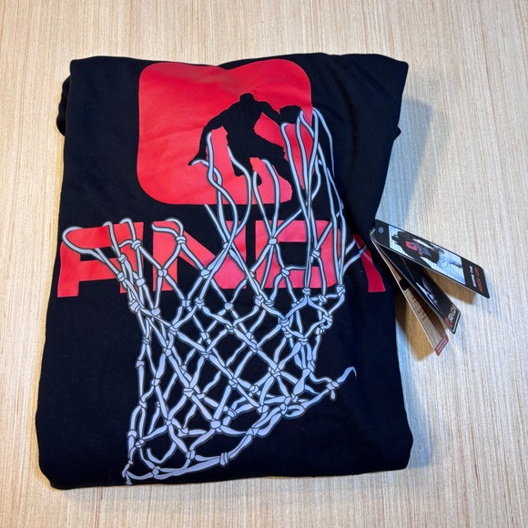And1 Black Hoodie with Red and Gray Design - Picture 13 of 14